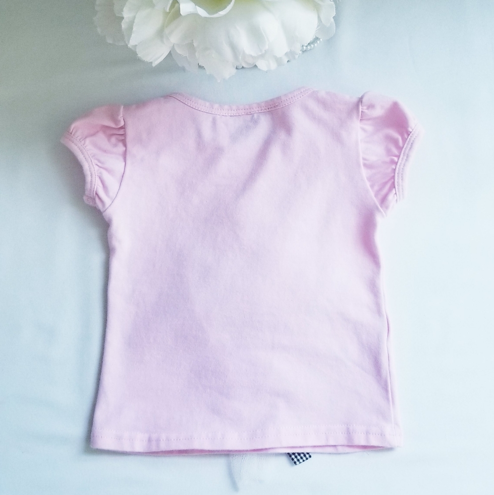 Just Couture Pink Flower Top 100% Cotton Baby Girl Size 3-6M - Picture 5 of 8